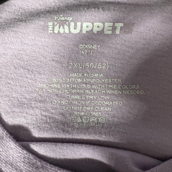 Kermit the Frog with Banjo Lavender Long-Sleeve Tee Tshirt SZ 2XL - Picture 3 of 3